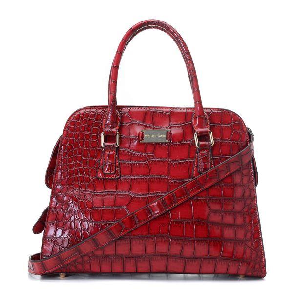 michael kors gia preget satchel bordeaux crocodile-pregede Lav Pris jrk7g